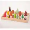 Small Wooden Mirror Tray