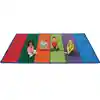 Colorful Rows Seating Classroom Rug