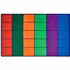 Colorful Rows Seating Classroom Rug