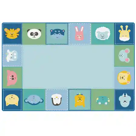 KIDSoft™ Baby Animals Border Rug