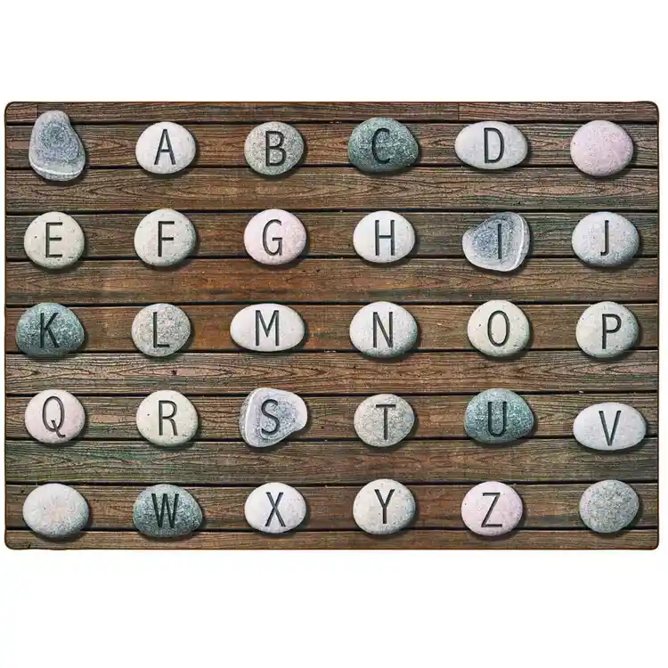 Pixel Perfect™ Alphabet Stones Seating Rug