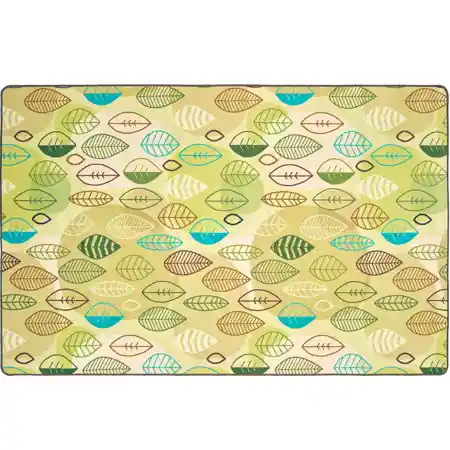 Pixel Perfect™ Peaceful Spaces Leaf Rug, Tan