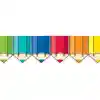 Colorful Doodle Pencils EZ Border