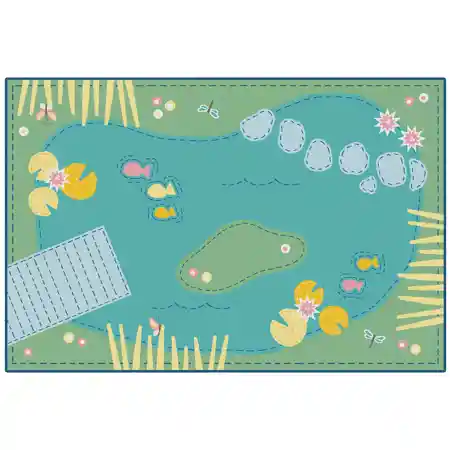 KID$ Value Plus Classroom Rug, Tranquil Pond