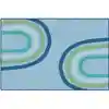 KIDSoft™ Large Rainbows Rug, Soft Colors