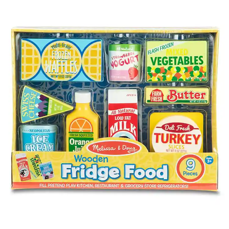 Melissa & Doug Wooden Fridge Food Set