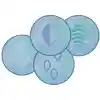 Pixel Perfect™ Peaceful Spaces Leaf Seating Round Kit, Blue