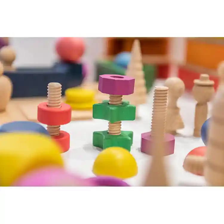 Rainbow Wooden Nuts & Bolts