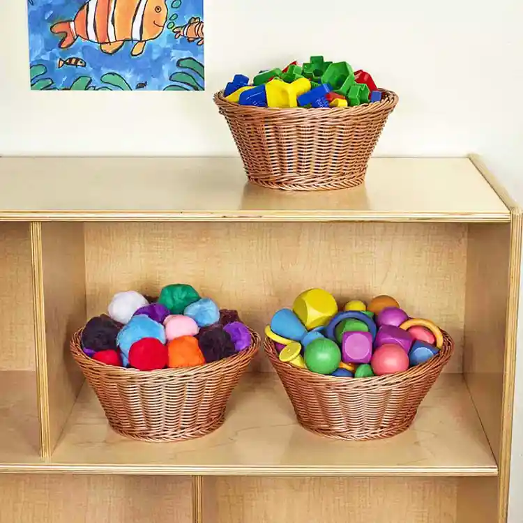 Round Plastic Woven Baskets