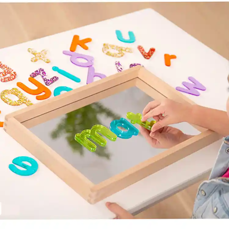 Small Wooden Mirror Tray