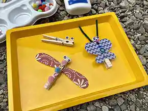 Clothepin bugs art activity