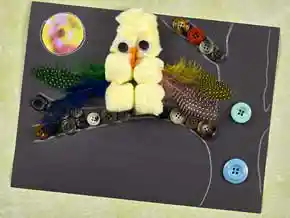 Nighttime Animals Activity made from Pom Poms