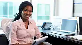 Female Doctor Working in Office
