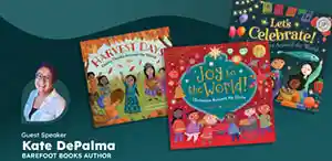 Barefoot Books Author Kate DePalma and her bookset