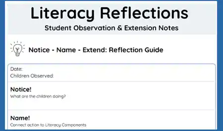 Play-Based Literacy Webinar Literacy Reflections